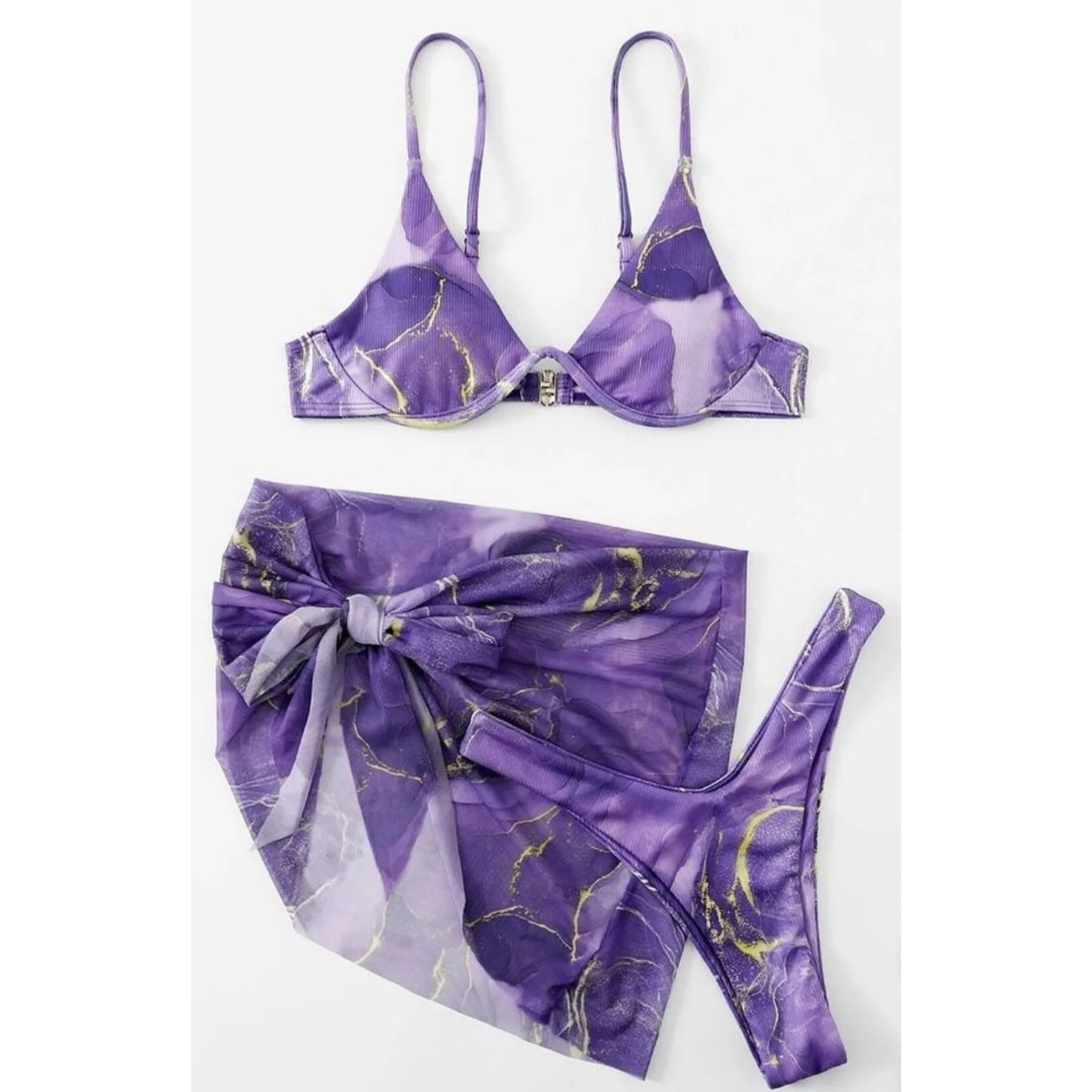 Costumi da bagno da donna 2024 Bikini da donna Costumi da bagno stampati Backless Sexy Tankini Cinturino in tre pezzi Hot Spring Swimsu it M-XL