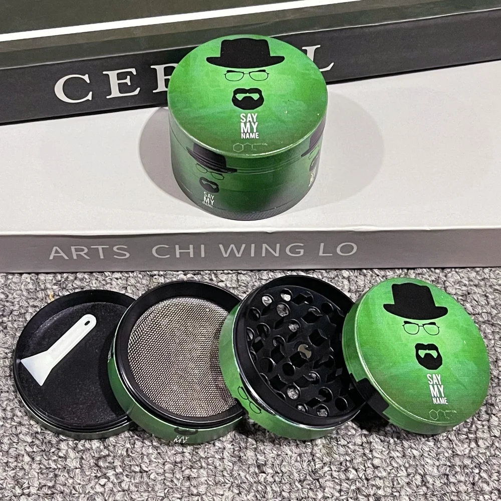2inch Movie Man Herb Grinder 4-Layers Metal Crusher Mill Manual Mortar Grinder Tobacco Cigarette Grass Cigar Smoking Accessories