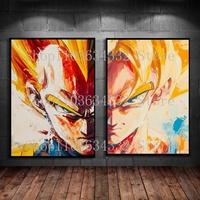 Famous Anime Dragon Ball Goku Vegeta Poster HD Picture Printing Canvas Painting Creative Home Art Wall Decoration Painting Gift