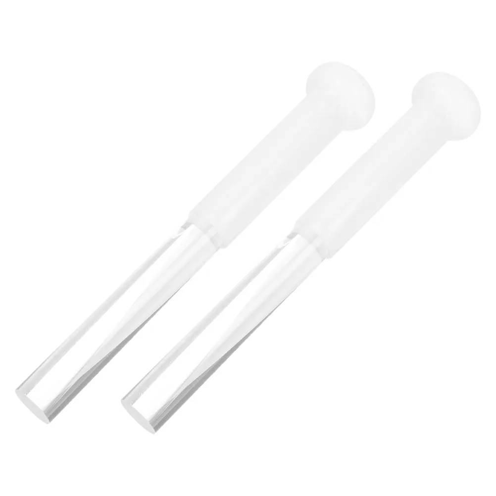 

2pcs Crystal Singing Bowl Mallet Acrylic Sound Stick Rubber Coated Strike Rod for Mindfulness Accessory