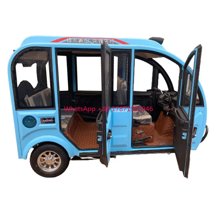 Manufacturer price electric trike Enclosed  5  doors 3 wheel electric tricycle for passenger