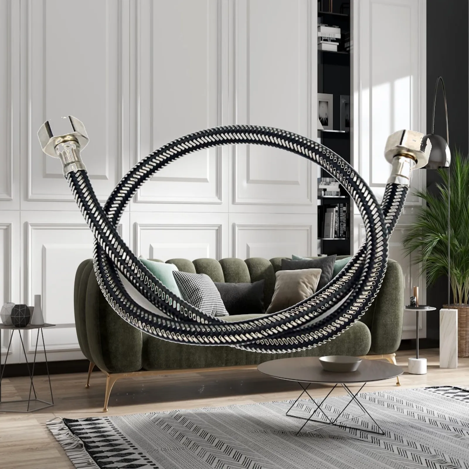 Stainless Flexible Hose Connector Anti Twist Water Inlet Pipe for Kitchen Bathroom Toilet Sink