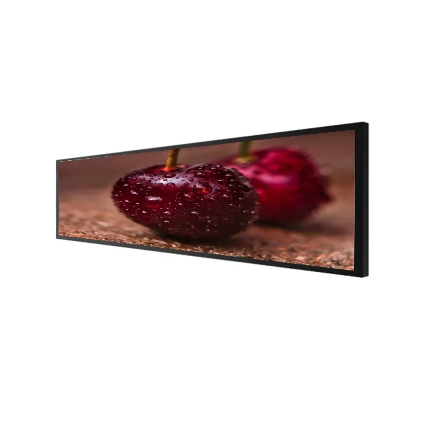 cheap price ultra wide stretched bar lcd monitor commercial screen advertising display