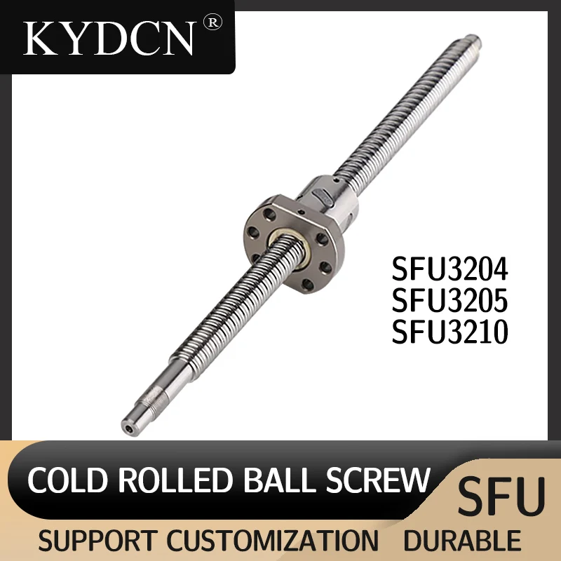 Ball Screw For CNC Engraving Machine, 250mm to 550mm, 16mm, SFU3204，SFU3205，SFU3210，SFE3232， Motor Installation Bracket