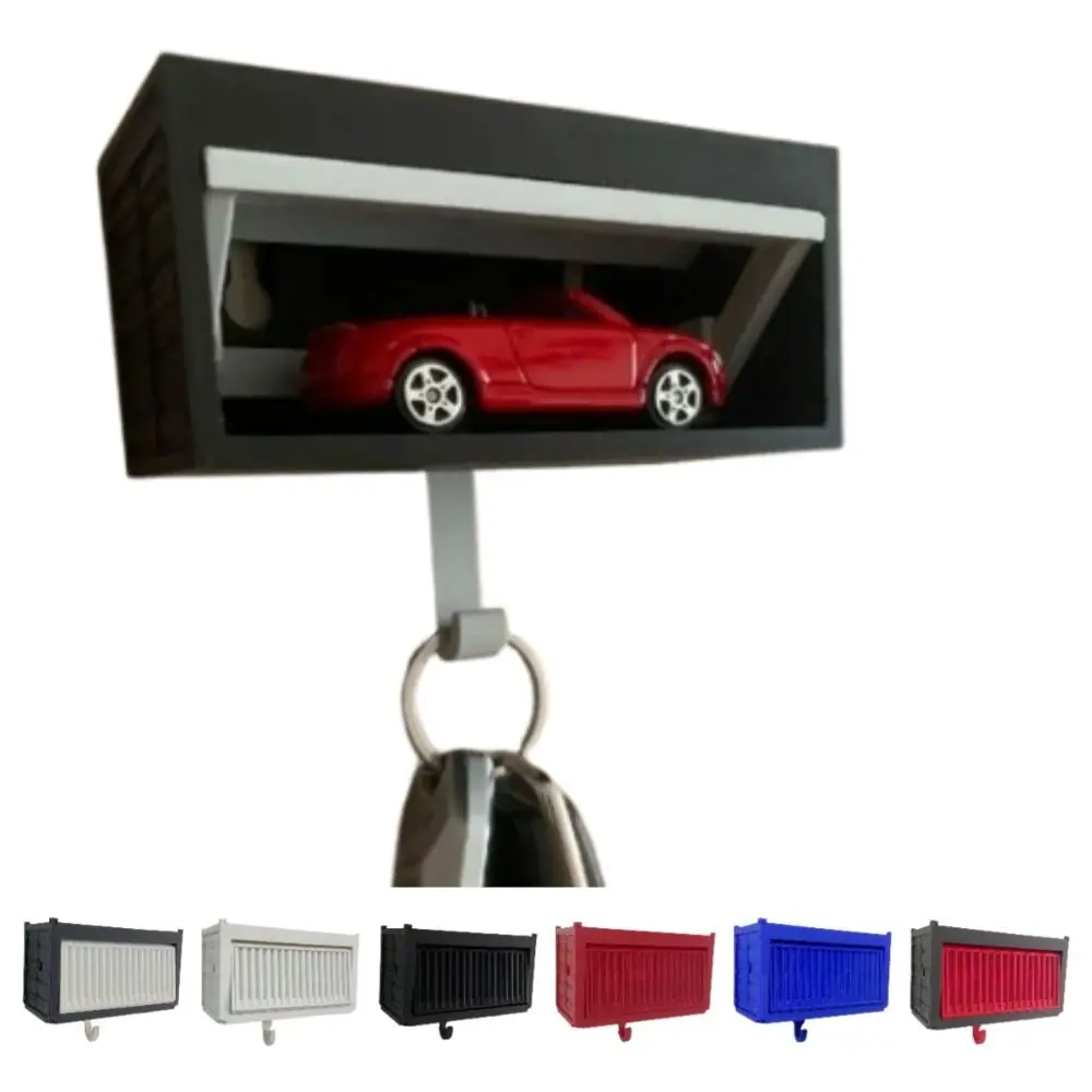 

Creative Car Garage Key Holder with Opening Door Funny Car Key Hook Rack Easy Installation Space-saving Decorative Bracket