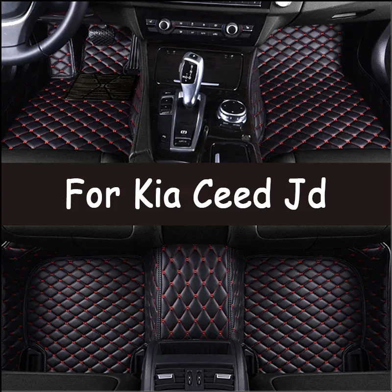 Car Floor Mat For Kia Ceed Jd 2014 2015 2016 2017 2018 2019 2020 Man Non-Slip Luxury Woman Foot Pad Auto Interior Rugs Accessory