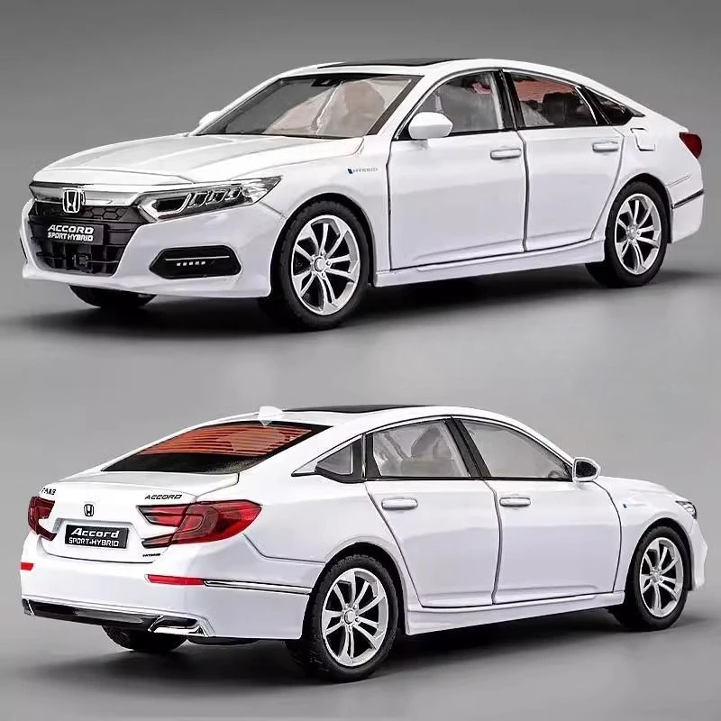

1:24 HONDA Accord, имитация литья под давлением, модель автомобиля из металлического сплава, звук, свет, коллекция, детские игрушки, подарки