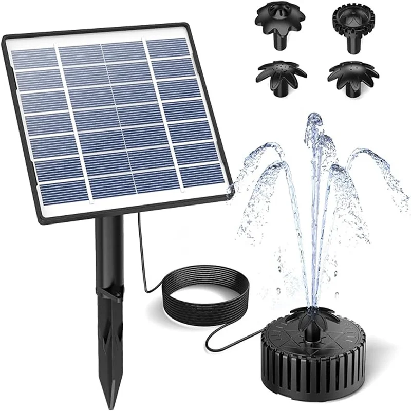 DIY Outdoor Solar Water Pump Suitable for outdoor, upgraded solar fountain pump kit, solar fountains for hummingbird bath, gard