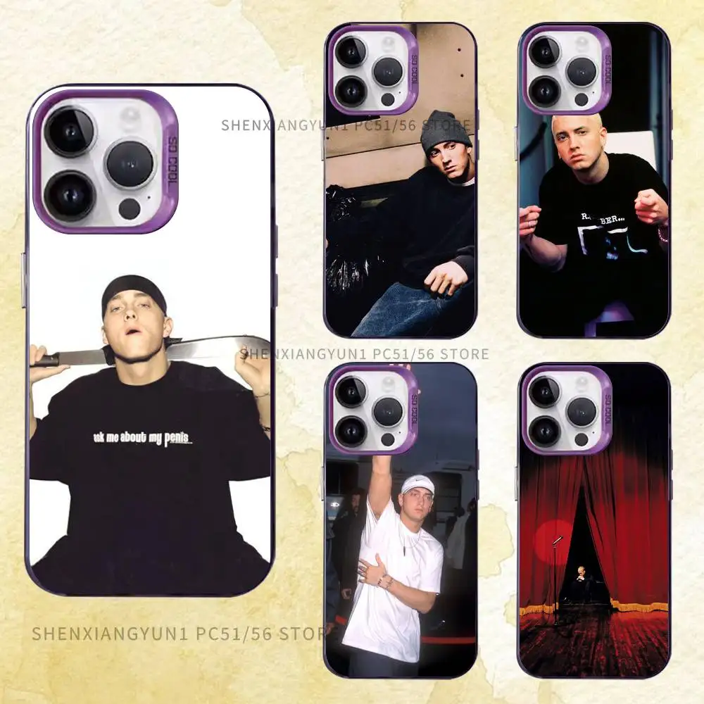 

Popular Rap Singers E-Eminem Case iPhone 17 16e 16 15 14 13 12 11 Pro Max X XR XS MAX 8,7 Air Plus Back Cover