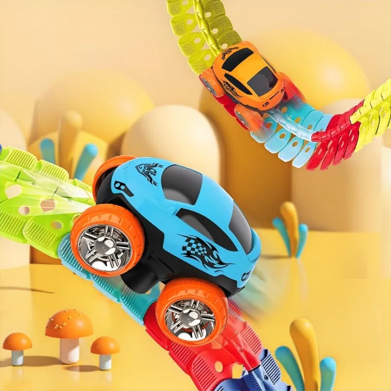 

Детский сменный набор волшебных гоночных автомобилей, гибкий поезд и самокат, подарочная игрушка для мальчиков 3-14 лет