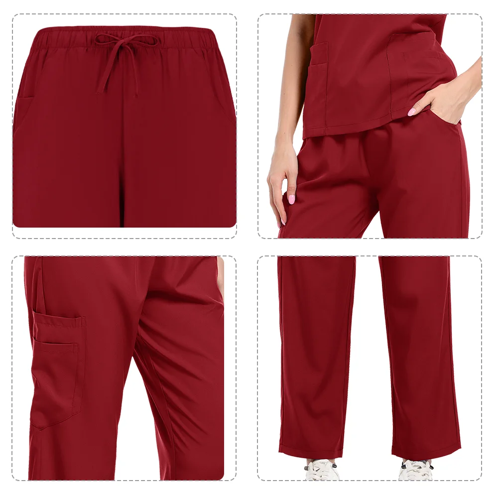 Новейшая хирургическая униформа для кормления, женская униформа для врачей и медсестер, мужские прямые штаны, набор скрабов, медицинская одежда, спецодежда для салона красоты