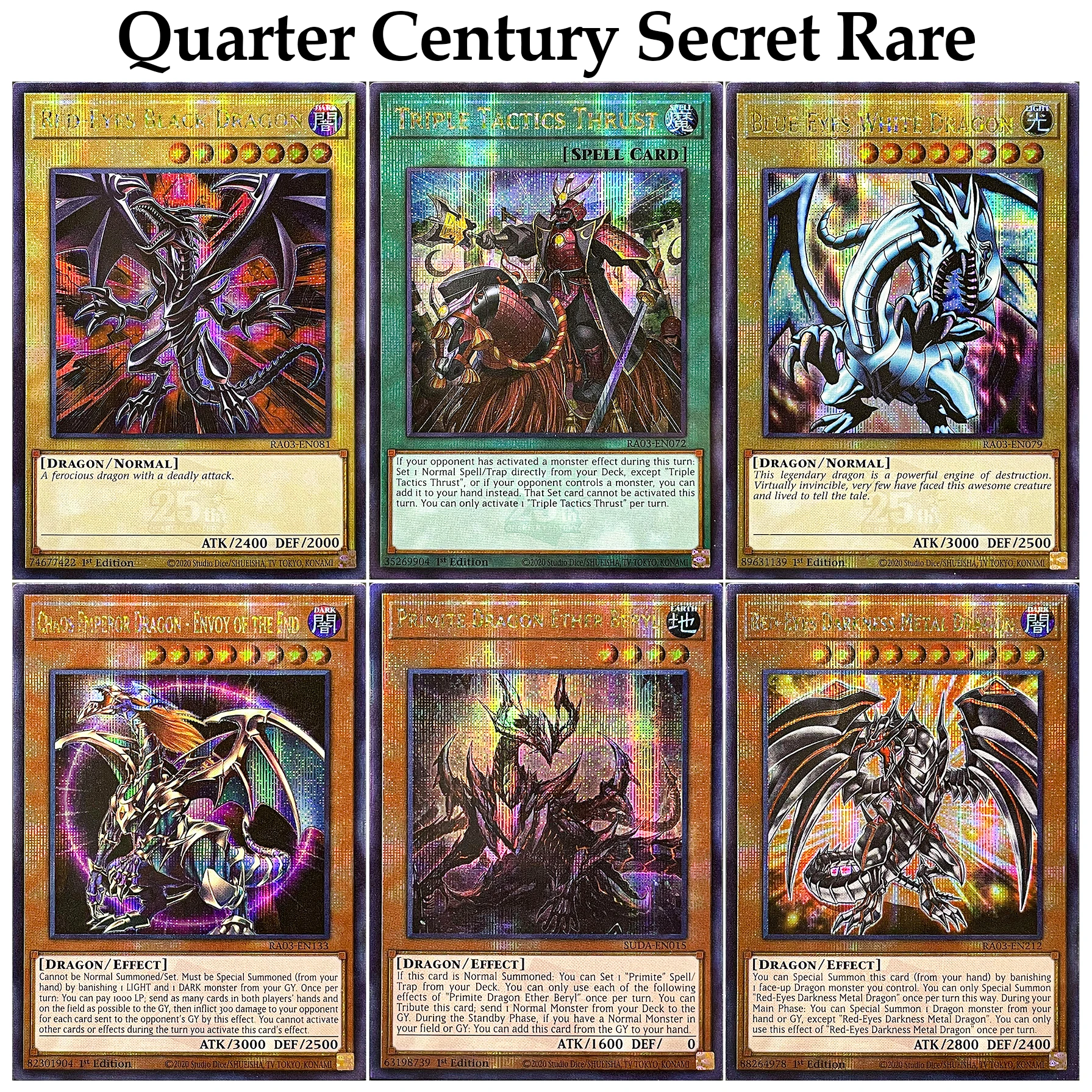 PROXY Yugioh Primite Dragon Ether Beryl SUDA-EN015/Red-Eyes Blaack Dragon/Blue-Eyes White Dragon Board Game Battle YOGIOH Card