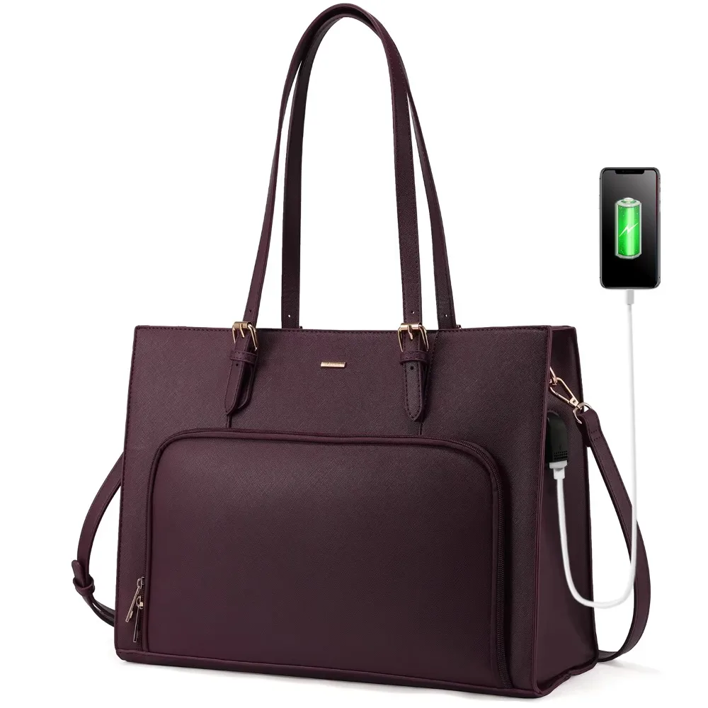 

Fashion New Custom Hot Selling LOVEVOOK Famous Designer Women's Bag Large Shoulder Tote Bag 15.6 Notebook Briefcase with U Disk