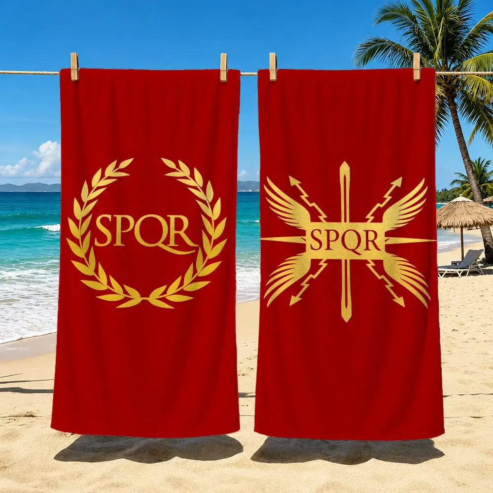 Gold Imperial Eagle Rome Towel Towel Soft Pool Gift For Travel Gym Shower Cool Camping Quick Dry Sports  Large Beach Towel