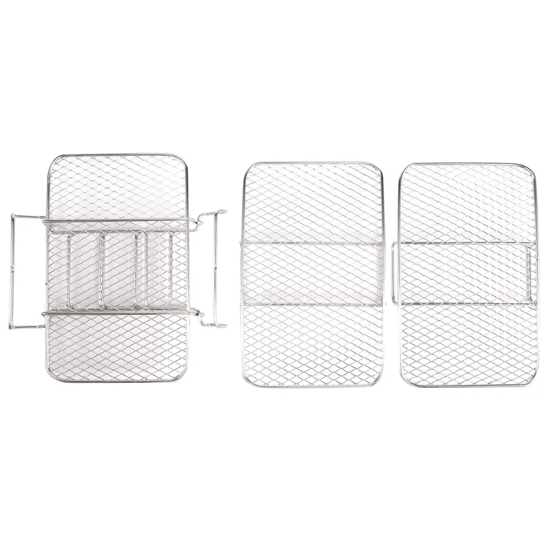 A66Z Air Fryer Rack For Ninja Dual Air Fryer 304 Stainless Steel Multi-Layer Dehydrator Rack Toast Rack Air Fryer Accessories