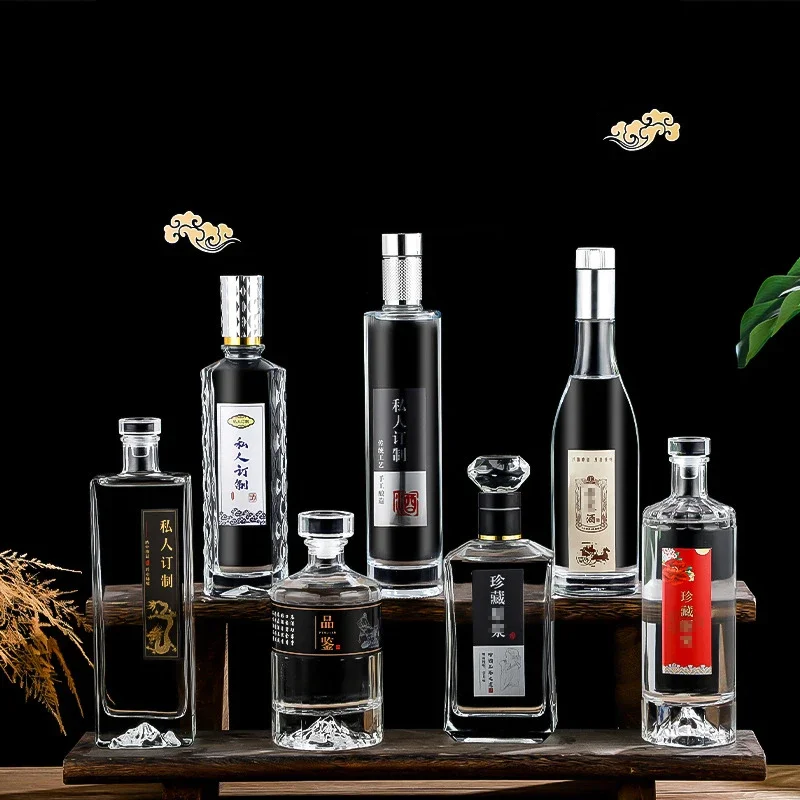 Decantador de whisky de vidrio sin plomo, 22 estilos, 500ML, para licor, escocés Bourbon, decantador escocés sin plomo, decantador de Vodka Premium