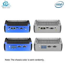 Helorpc 2LAN2COM Industrial Mini PC with Inter i5-5200U/I7-5500U Support Win10/11 Linux Pfense WiFi Firewall Fanless  Computer