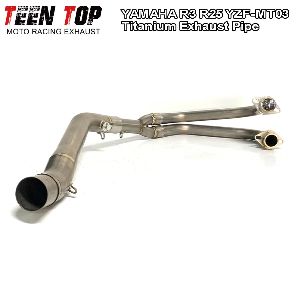 51MM For Yamaha R3 R25 MT03 Exhaust Elbow Modified Motorcycle Exhaust Front Link Pipe Titanium Alloy YZF-MT03 Tube