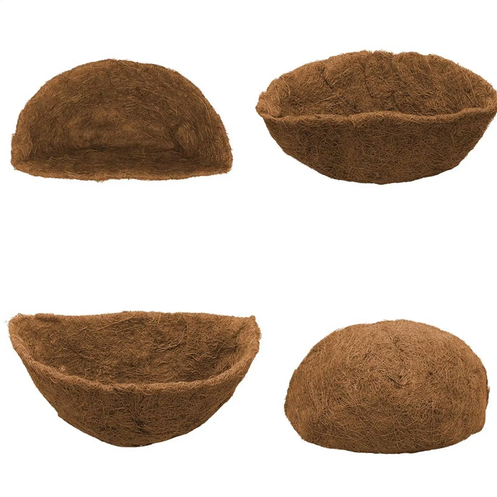 Replaceable Thick Coconut Liners Strong Water Absorption Coconut Fiber Liner for Hanging Planter Basket Garden Planting Supplies