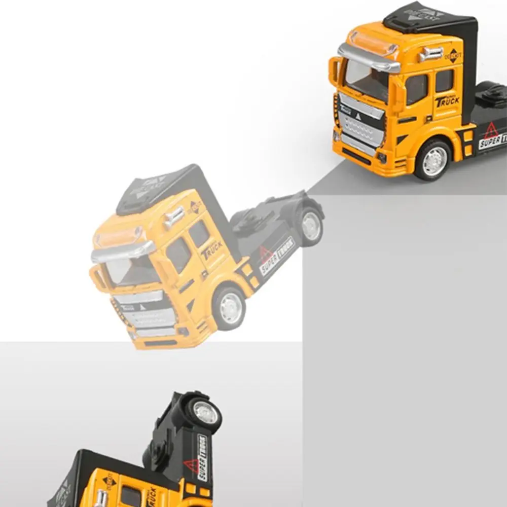 

Креативный транспортный автомобиль из сплава, пластиковая модель автомобиля, большой грузовик, контейнер, транспортный грузовик, подарок на день рождения