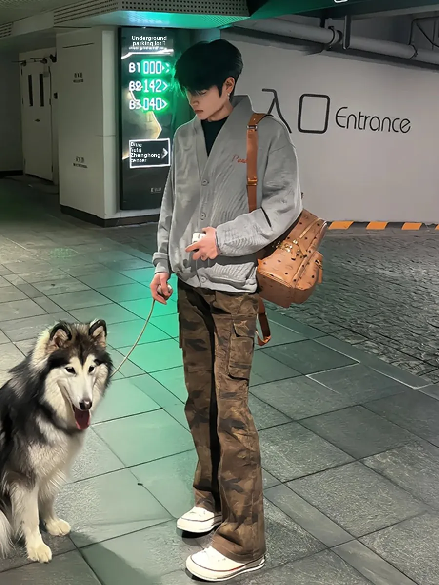 

Мужские камуфляжные брюки American Vibe CleanFit Knife, облегающие рабочие брюки для лесозаготовительных работ, с множеством карманов, прямые, повседневные