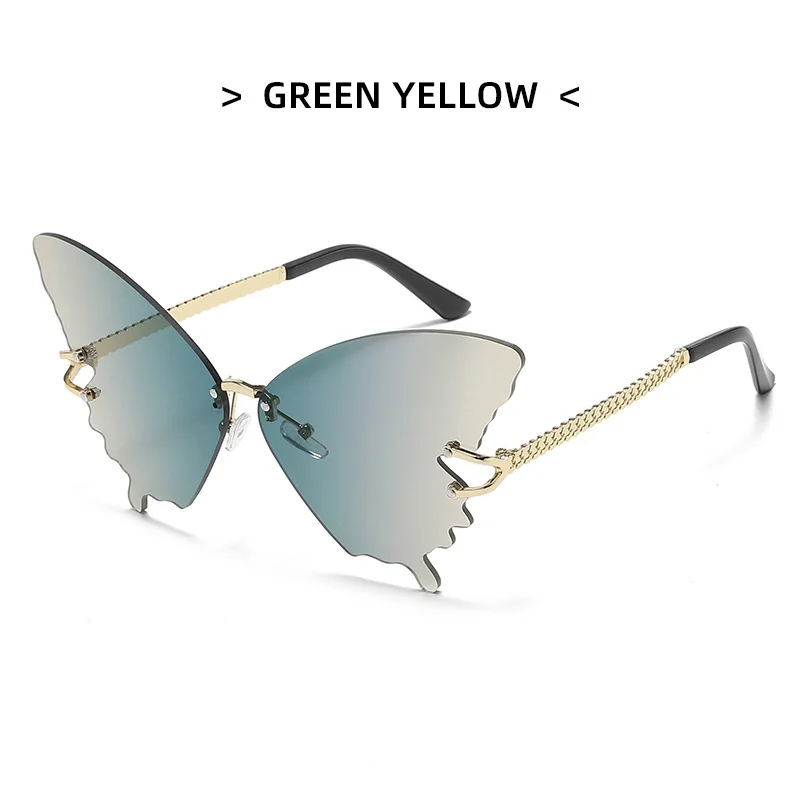 New Rimless Sunglasses For Women Vintage Fashion Luxury Brand Designer Butterfly Frame Sun Glasses Female Shades UV400 Eyewear image 2