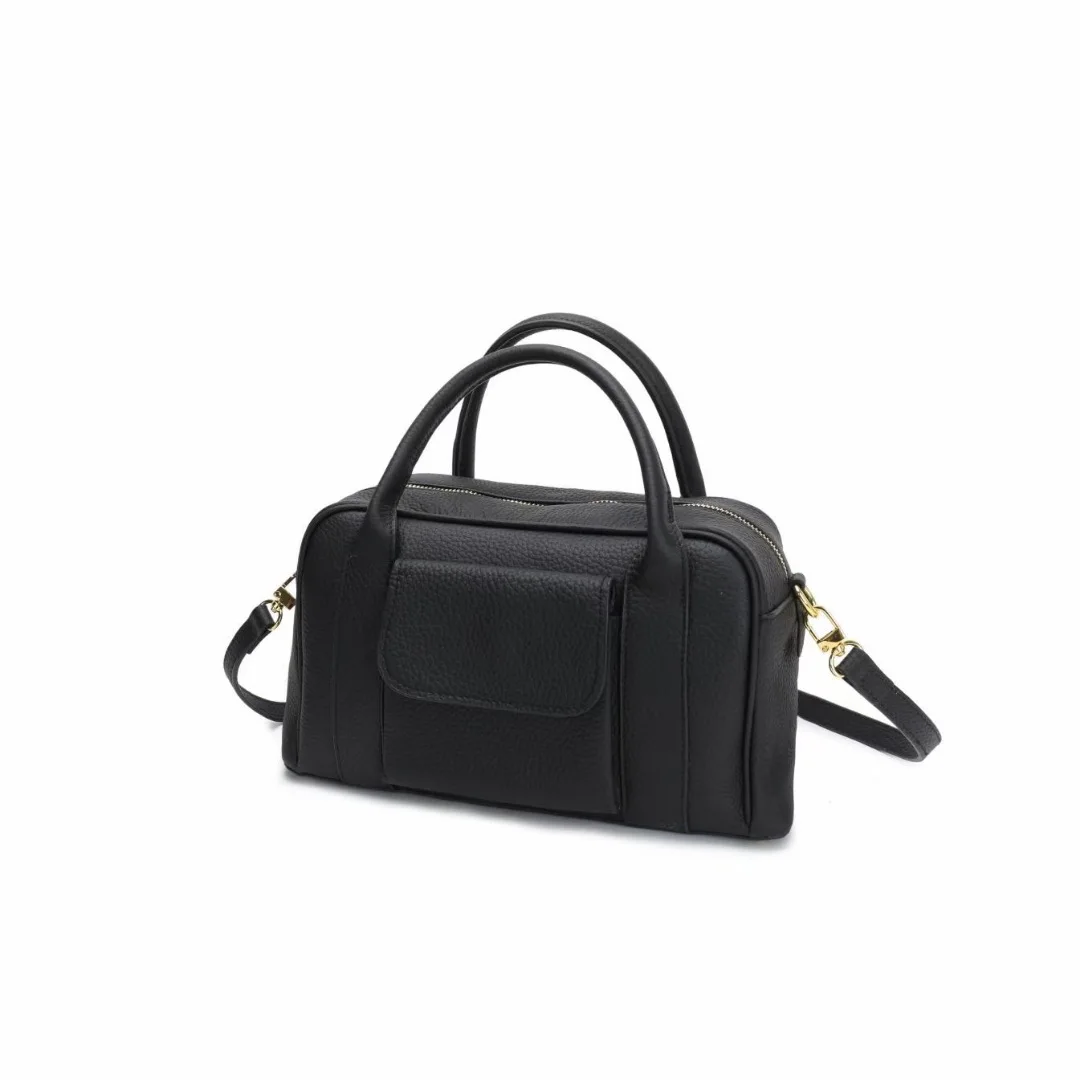 New Top Layer Handheld Cowhide Boston Large Capacity High-end Luxury Designer Handbag Crossbody Leather Sac De Luxe Femme