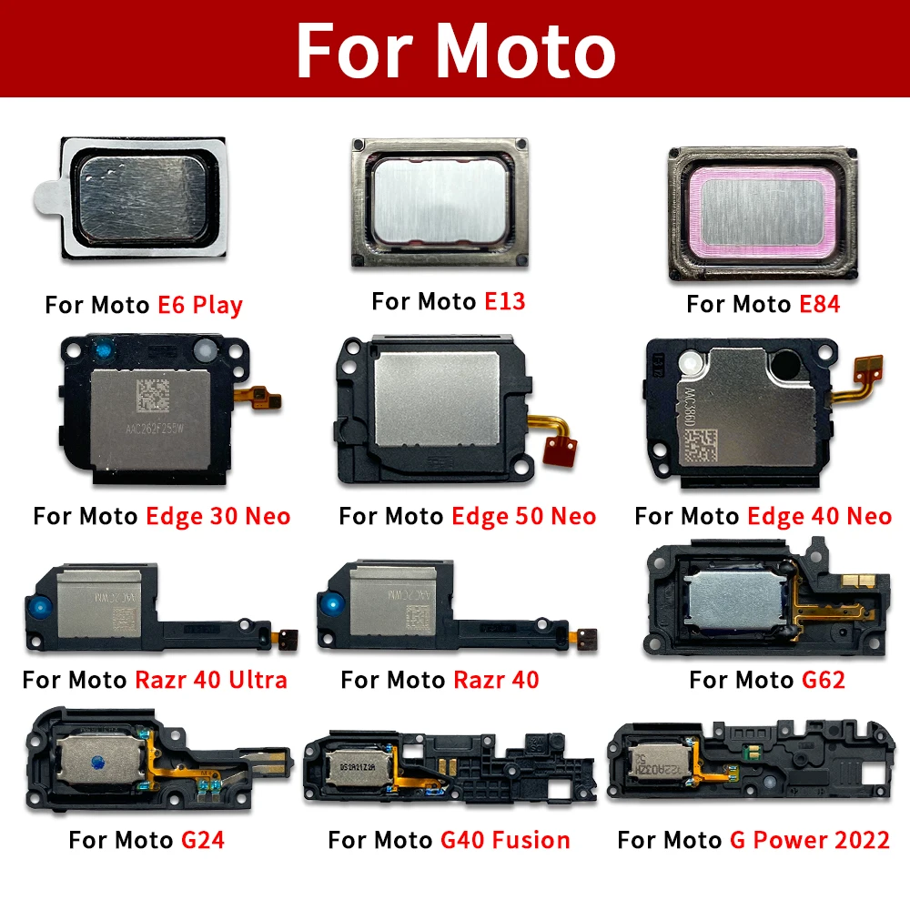 10 szt Głośnik dzwonka do Moto G24 G84 G62 E6 Play E13 Edge 30 40 50 Neo Pro G40 Fusion Razr 40 Ultra Ringer Buzzer