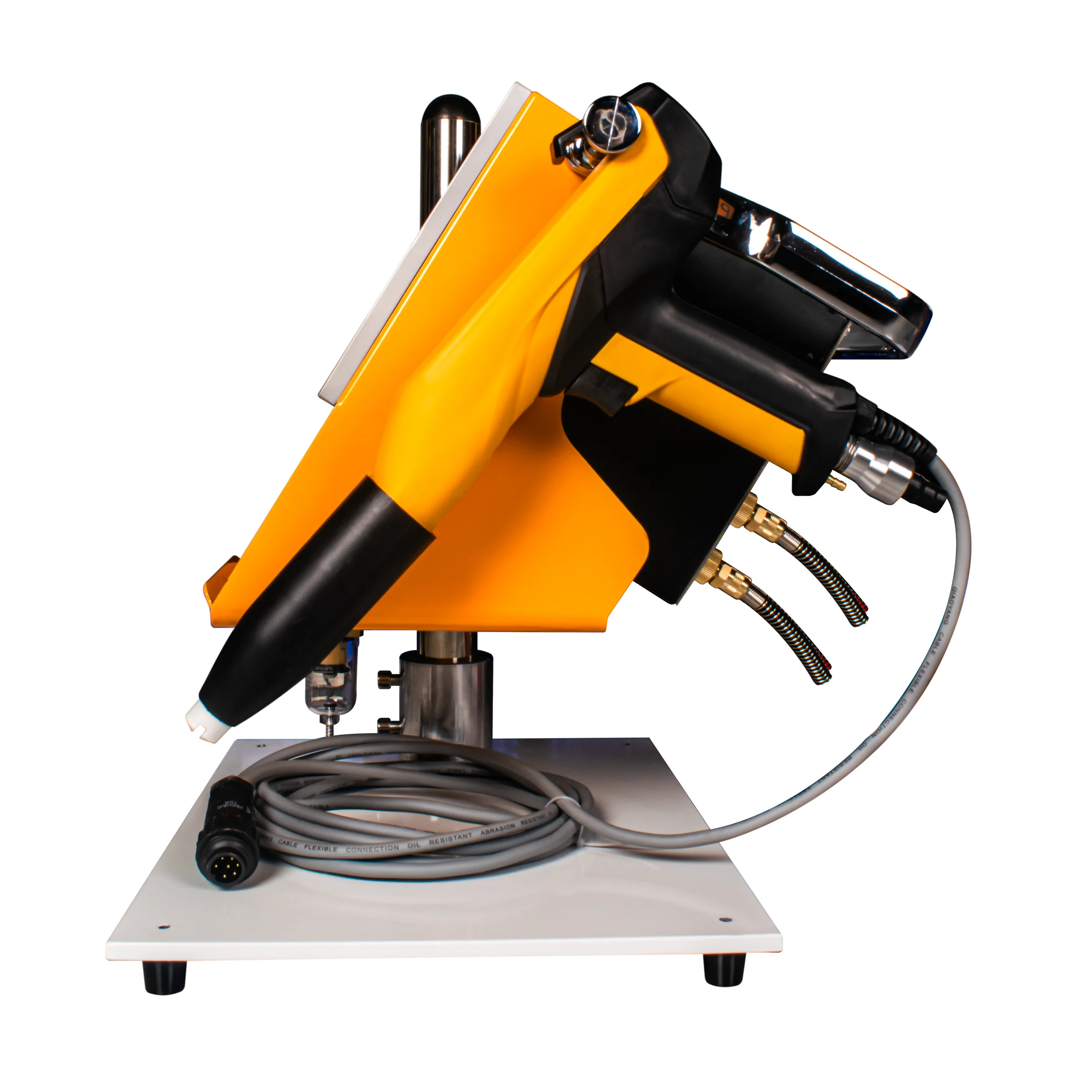 Portable Electrostatic Powder Coating Gun - Manual Lab Spray System with Small Hopper for Metal Testing & Prototyping