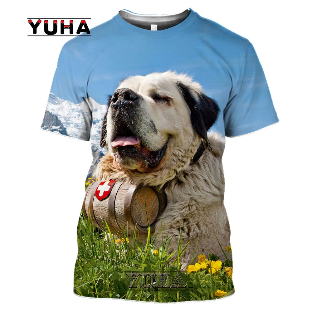 

New 3D Dog Printed T Shirt Men/Women Hip Hop Summer Funnyt Cat Streetwear Tshirt Short Sleeve Tops Casual O-Neck Animal