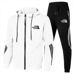 2023 erkek takım elbise iki parçalı eşofman rahat spor ceket + pantolon Harajuku spor elbise ilkbahar ve sonbahar Hoodie spor