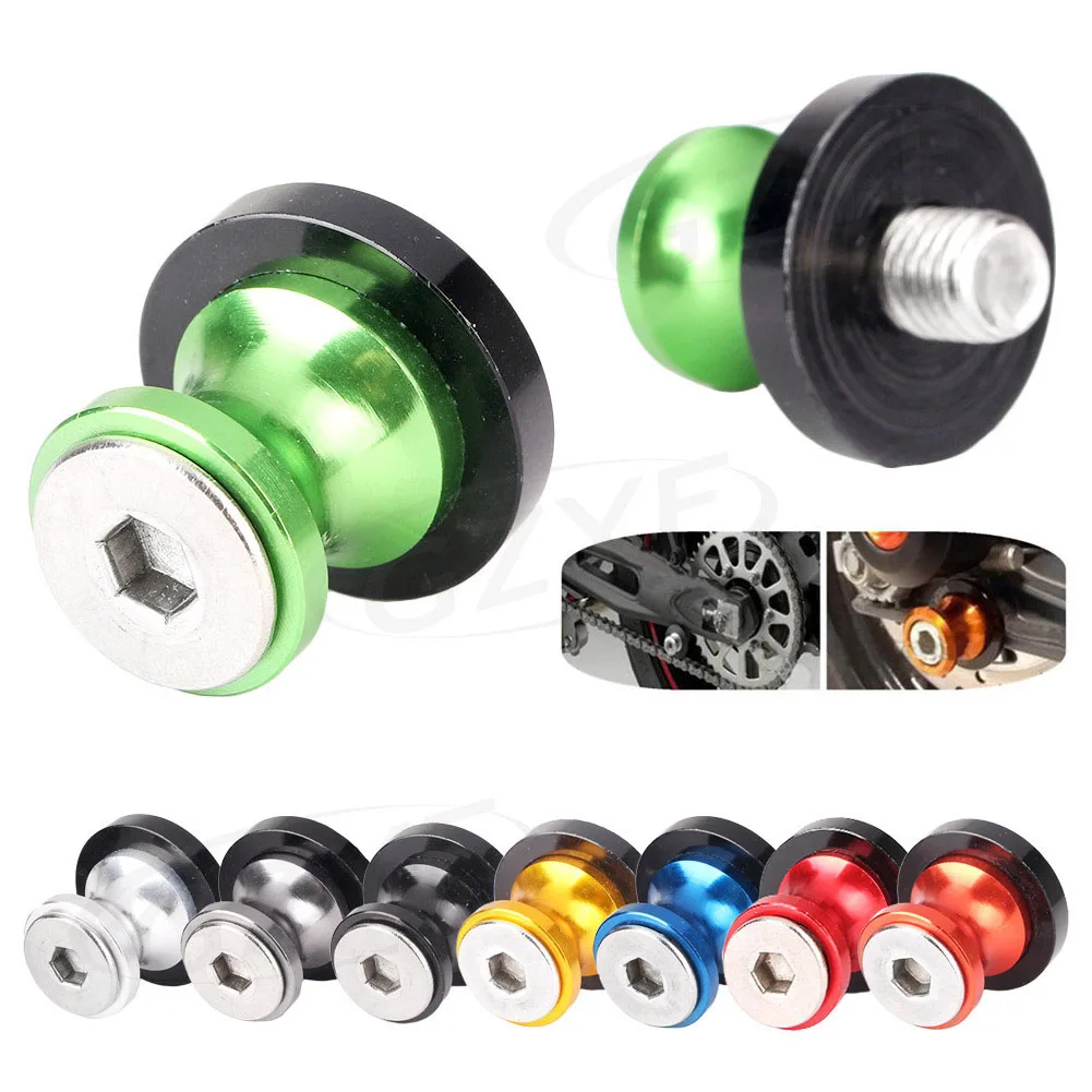 10MM Swingarm Spools Sliders For Kawasaki ZRX1100 1997-2000 & ZX10R 2004-2010 & ZX6R ZX6RR 636 1998-2006 & ZX9R 1998-2003