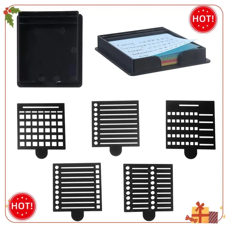 Durable-Sticky Note Stencil Template,Sticky Notes Dispenser,Reusable Note Organizer,Sticky Pads Dispenser With Stencil