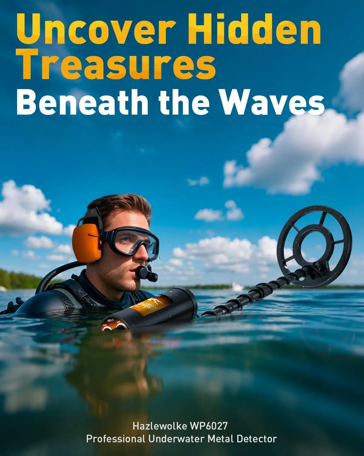 Underwater Metal Detection, Metal Material, 130ft Waterproof, Pinpoint Mode, 10” Detection Depth