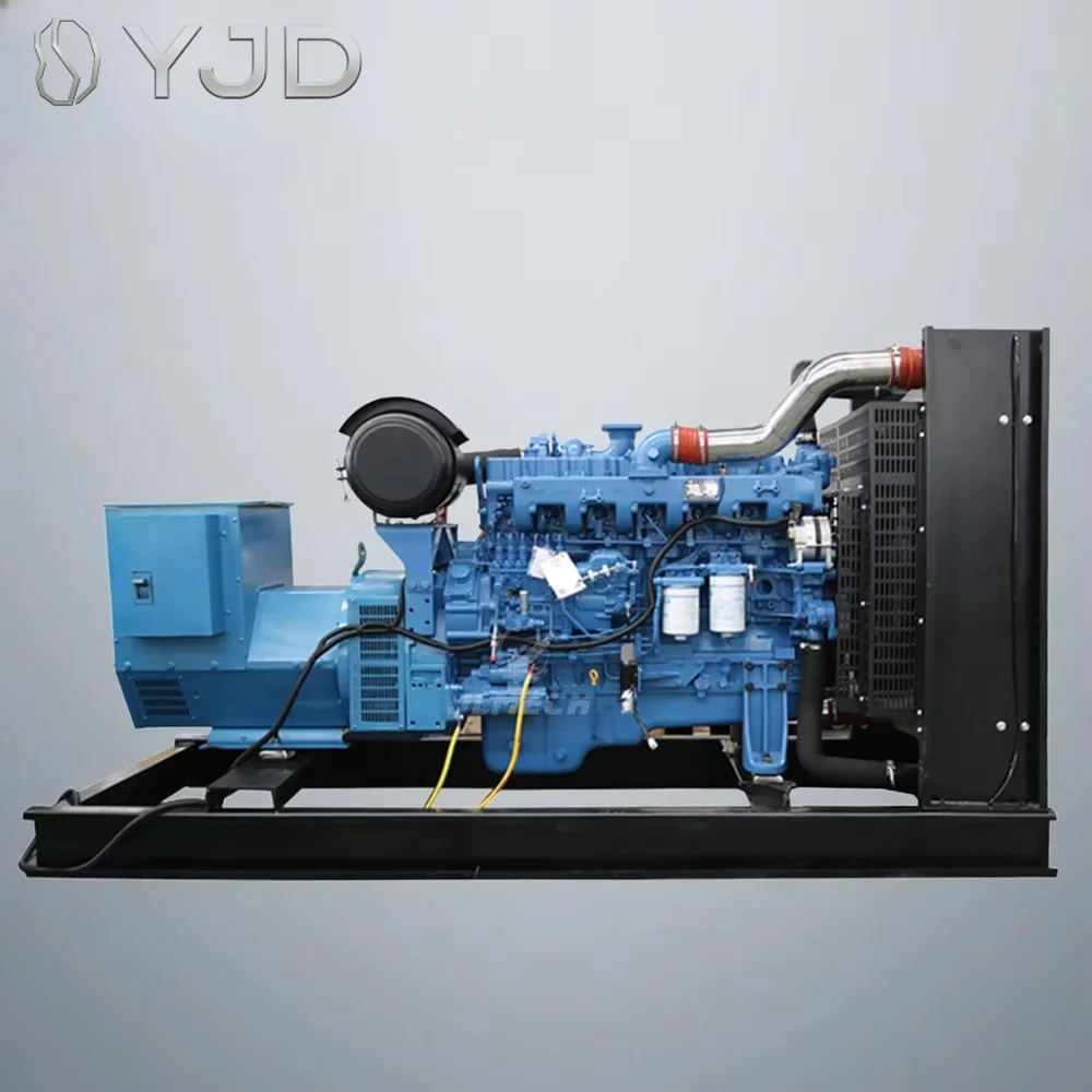 On-Site & Off-Grid Use 3 Phase 4 Wire 400V 80% Efficiency ATS 50Hz China Open Frame Diesel Generator Set