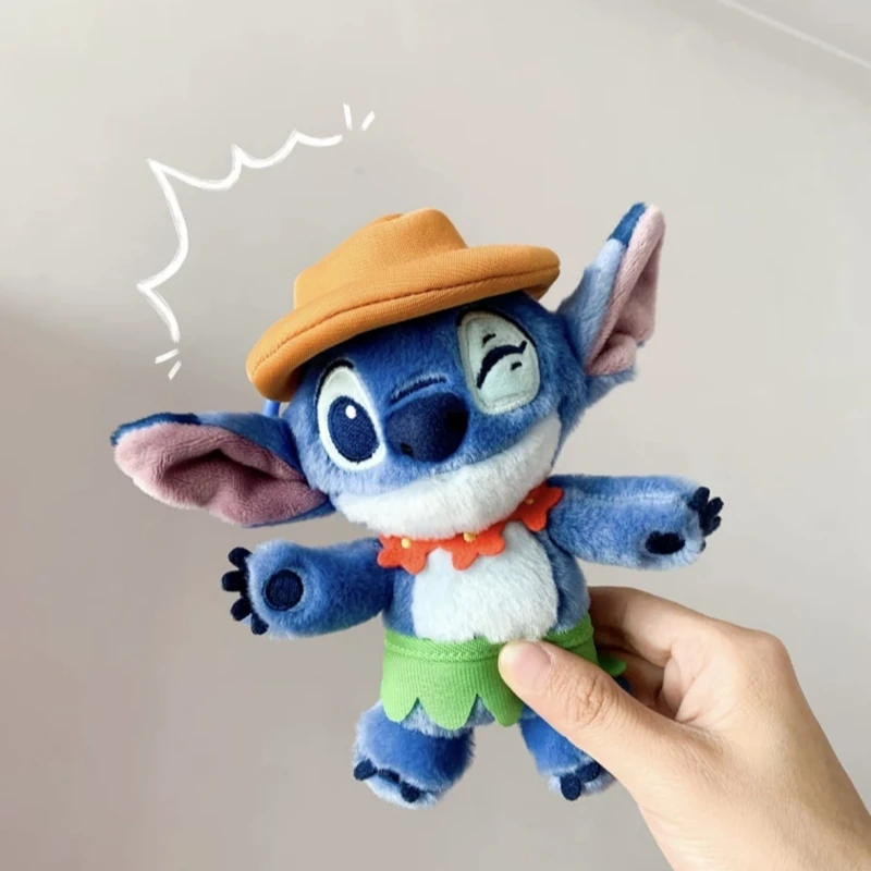 Echte Disney Stitch knuffel Anime pop sleutelhanger Cartoon & schattig kinderspeelgoed Rugzak hanger Valentijnsdag geschenkdecoratie