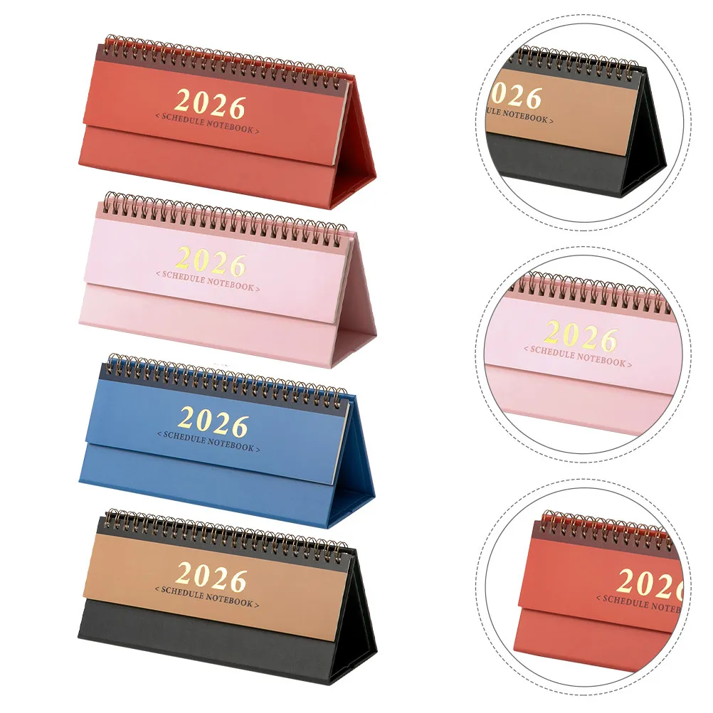 4pcs-desk-calendar-mini-standing-flip-calendar-thick-paper-daily-planner-2026-tabletop-office-portable-monthly-planner