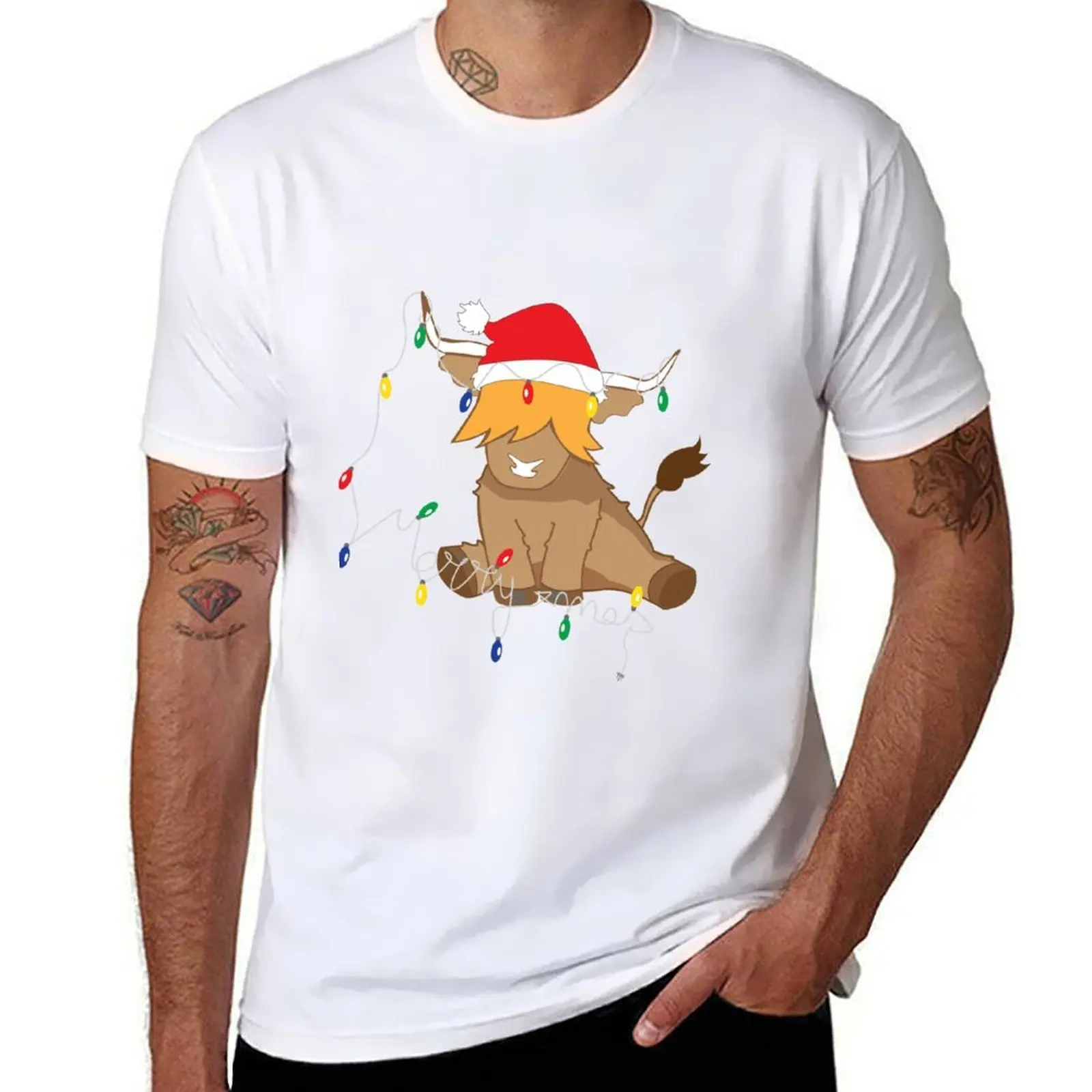 

Cute highland cow christmas T-Shirt anime t shirts for man man t shirts graphic T-Shirt