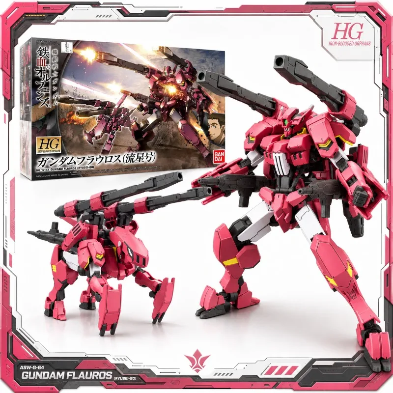 Bandai in Stock HG 1/144 Gundam Flauros Ryusei-Go Iron-Blooded Orphans Action Figure Poseable Model Anime Figurine Toy Gift