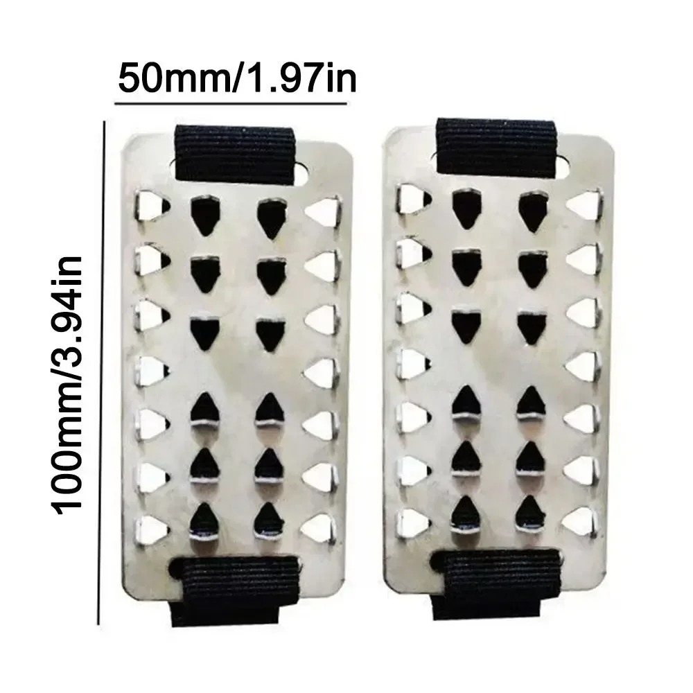 1/2 زوج قابل للتعديل المضادة للانزلاق الجليد المرابط الفولاذ المقاوم للصدأ الشتاء الثلوج القبضات للمشي القيادة في الهواء الطلق الجر الجليد #6