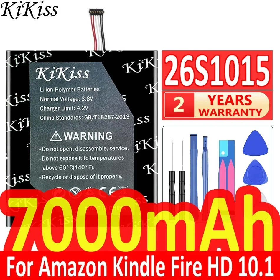 

KiKiss 7000mAh 26S1015 Battery for Amazon Kindle Fire HD 10.1,Kindle Fire HD 10.1 7th, SL056ZE Batteria + Free Tools