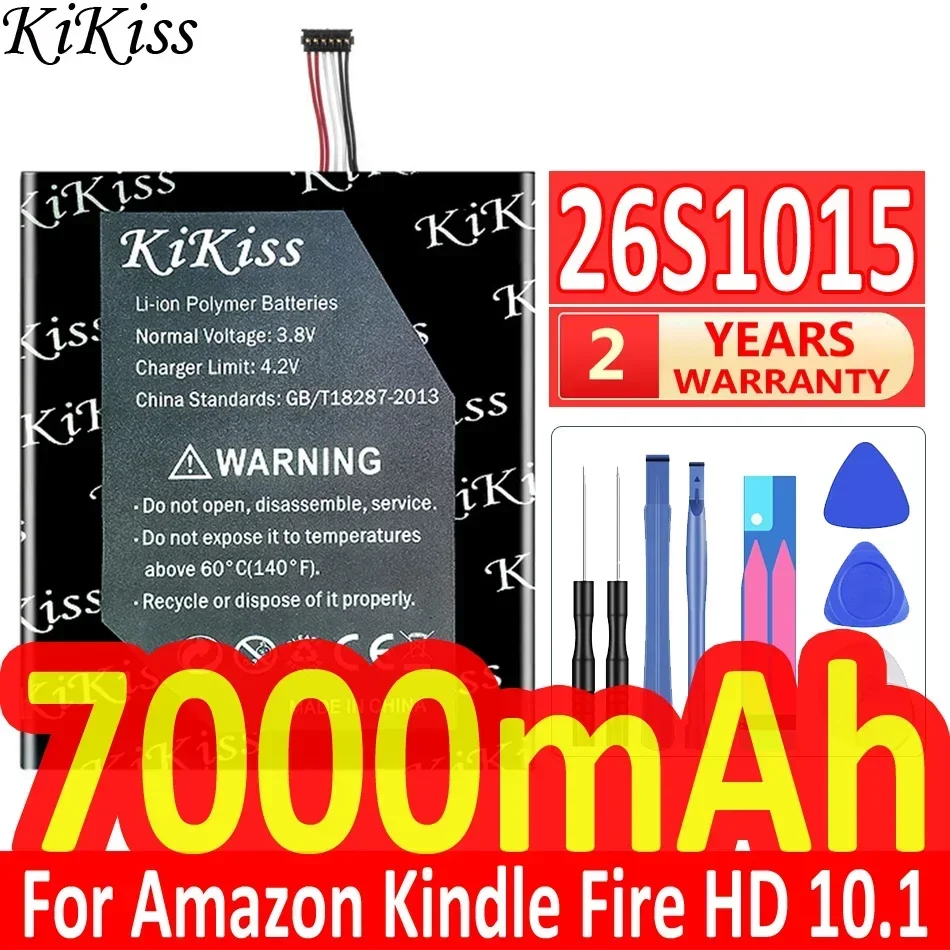 

Аккумулятор KiKiss 7000 мАч 26S101 5 для Amazon Kindle Fire HD 10,1, Kindle Fire HD 10,1 7, аккумулятор SL056ZE + Бесплатные инструменты