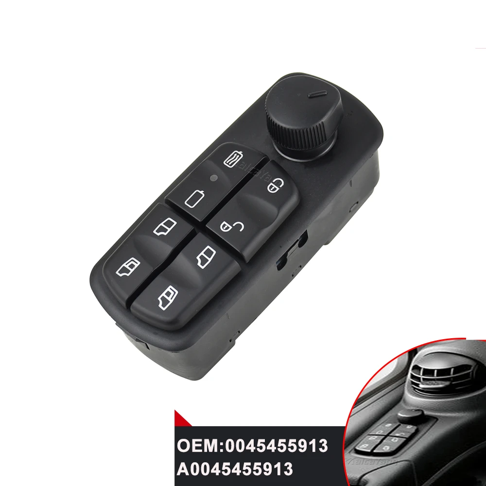 

Master Window Control Panel Switch Glass Lifter Button For Mercedes-Benz Truck 0045455913 A0045455913