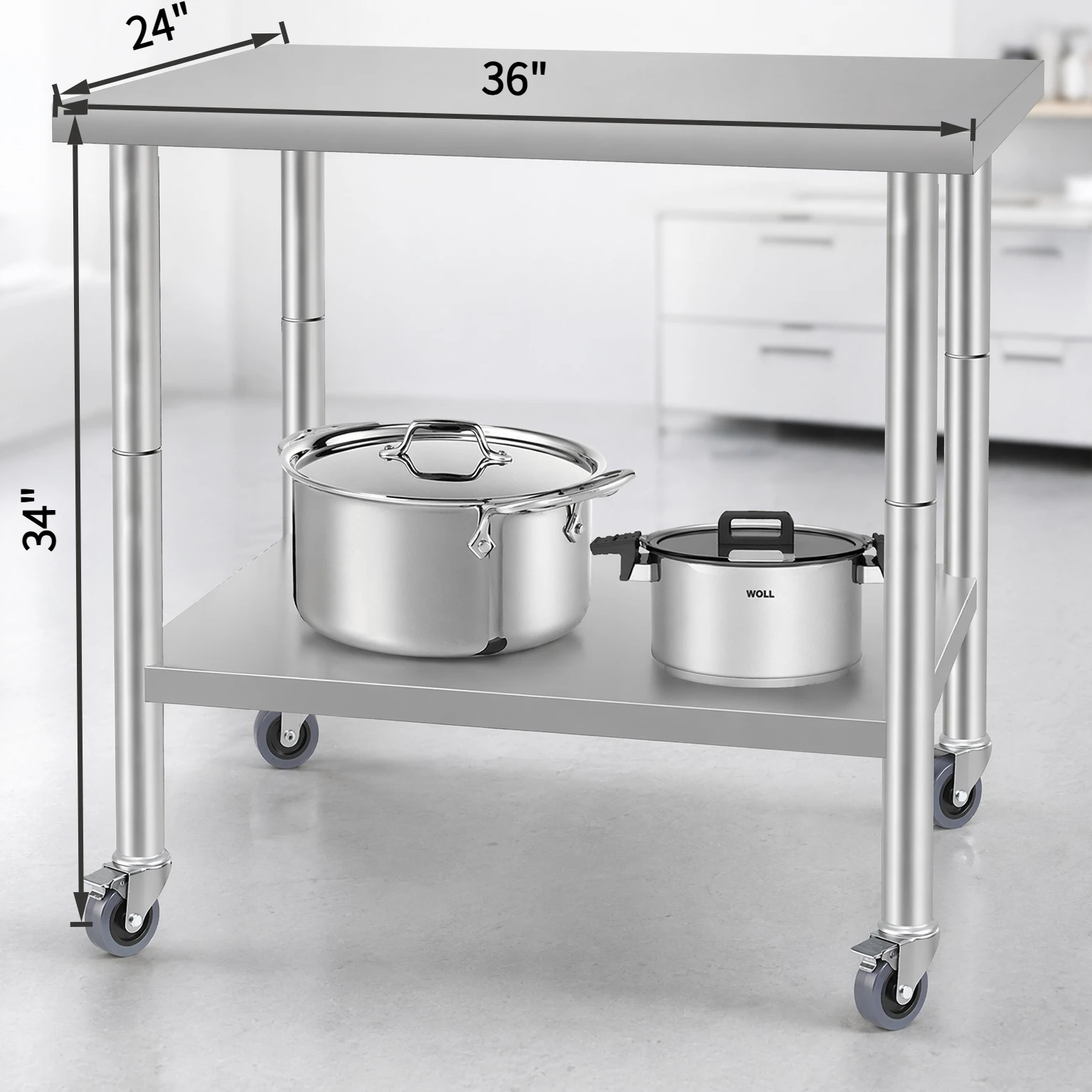 طاولة عمل تجارية مقاس 36 بوصة - مراجعة Commercial Kitchen Prep Table وسعره
