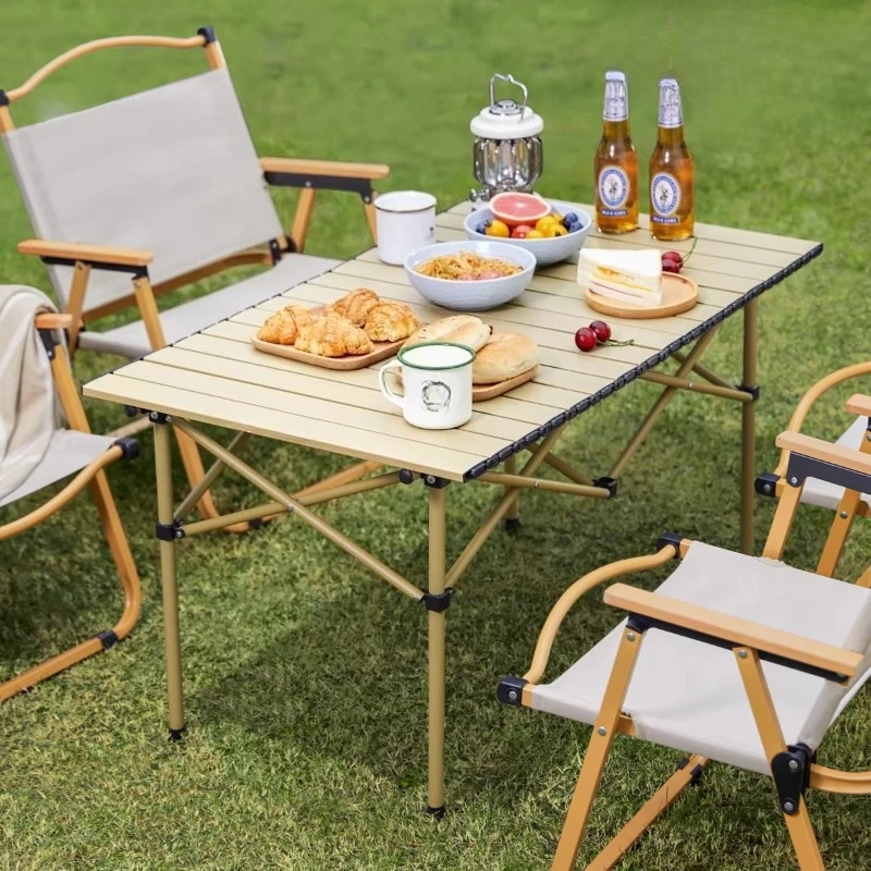 Aluminum Lightweight Camping Table Folding Adjustable Camping Table Portable Backpacking Klapptisch Camping Equipment