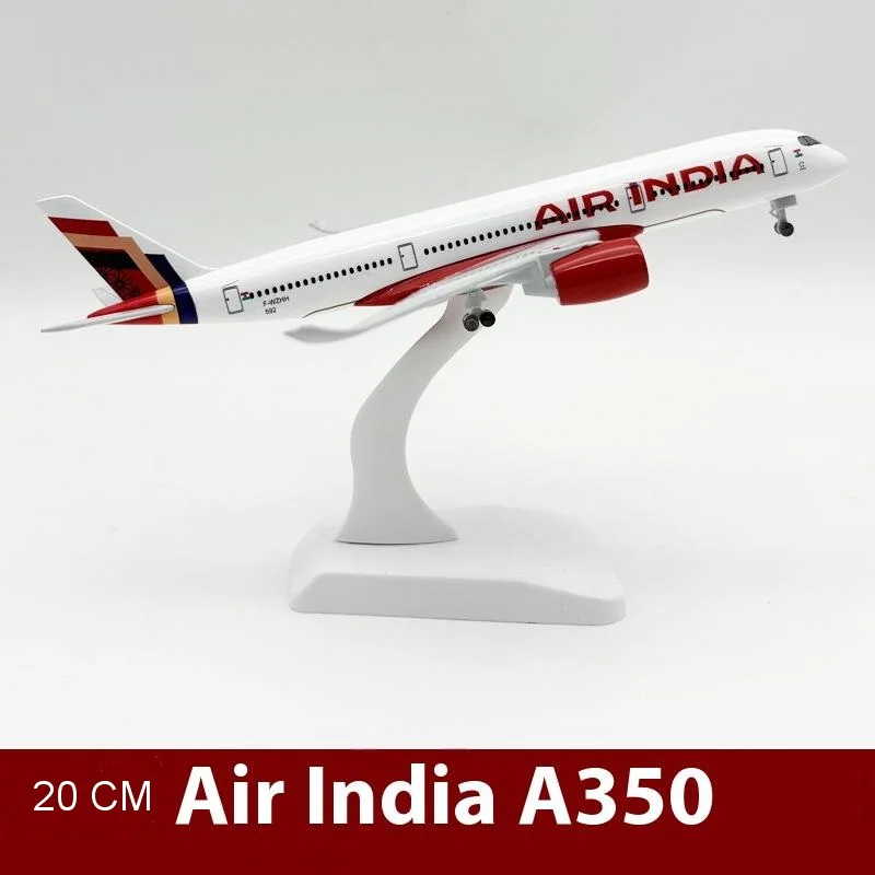 

"Fascinating Collectable - 1 Set 20CM Diecast Airplane Toy in Alloy Metal, Airbus A350 Indian Aircraft Model;"