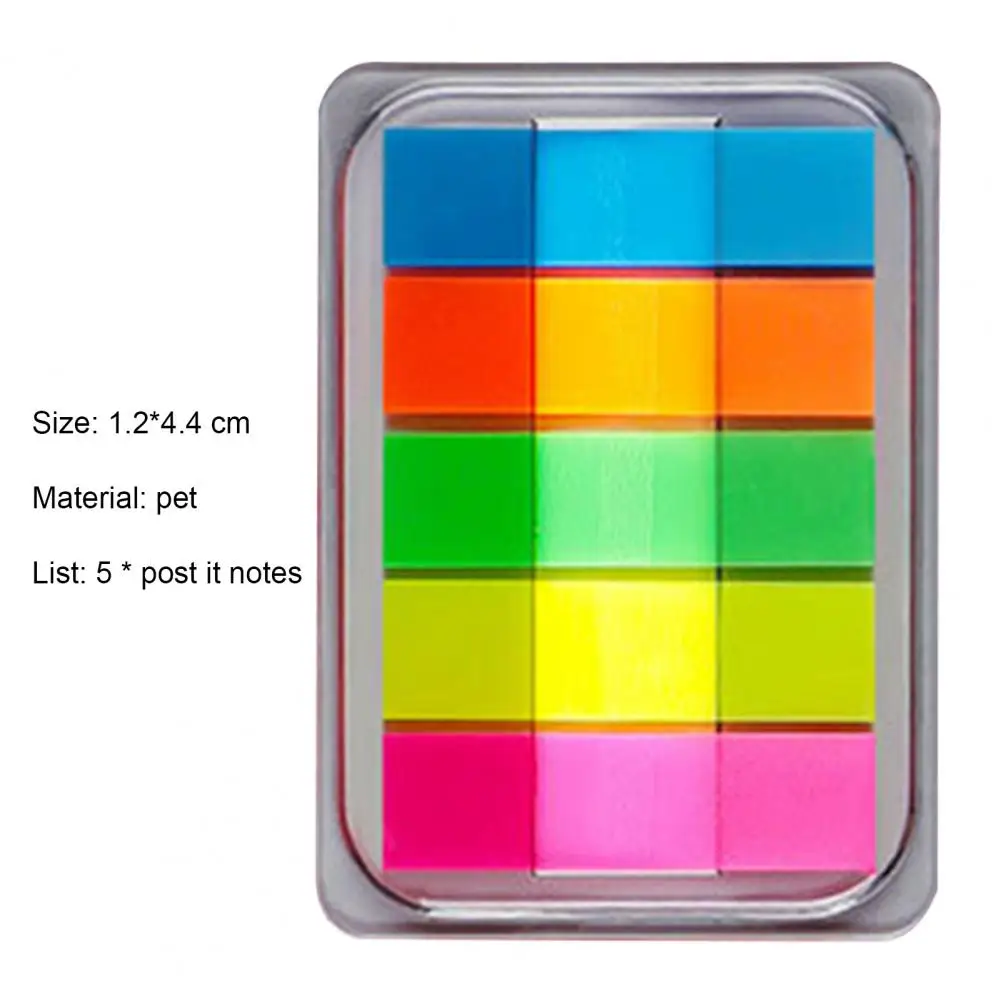 5 шт. индексный флаг, закладки, наклейки, водонепроницаемые флуоресцентные индексные язычки, флаги, офисные и школьные принадлежности
