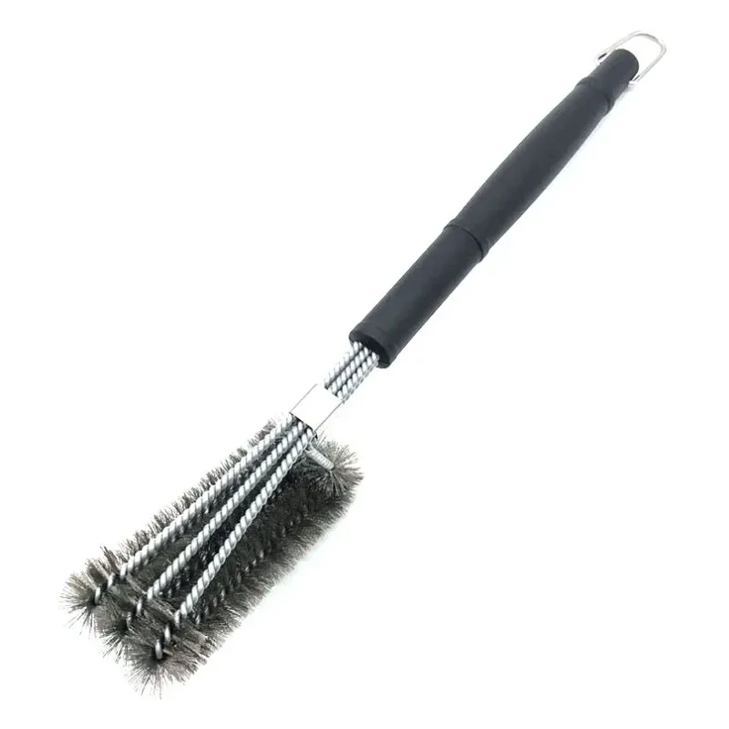 

18 inch Grill Cleaning Brush BBQ Tool Grill Brush 3 Stainless Steel Brushes In 1 Cleanin Bbq Accessories Best Cleaner Barbecue