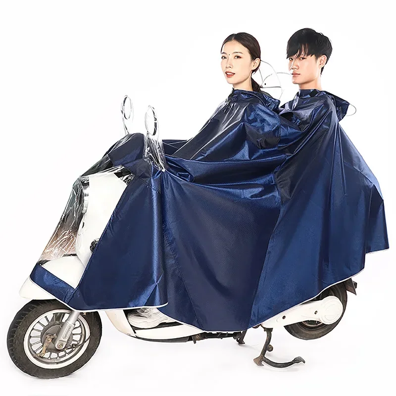 Thickened Raincoat For Electric Car And Motorcycle Double Person Large Size Waterproof Garment Men And Women Rain Coat