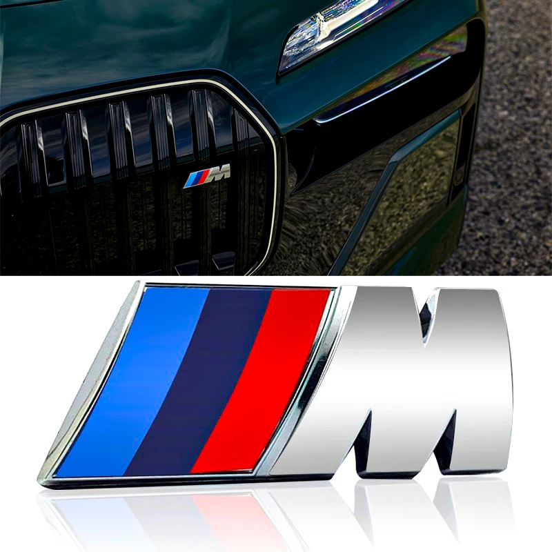 

For BMW M Logo 3D ABS Front Grille Badge X1 X2 X3 X4 Emblem X5 X6 F48 G01 E84 E46 E83 F39 F30 Vehicle Exterior Tuning Accessorie